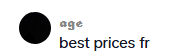 Customer comment screenshot