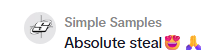 Customer comment screenshot