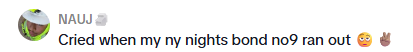 Customer comment screenshot
